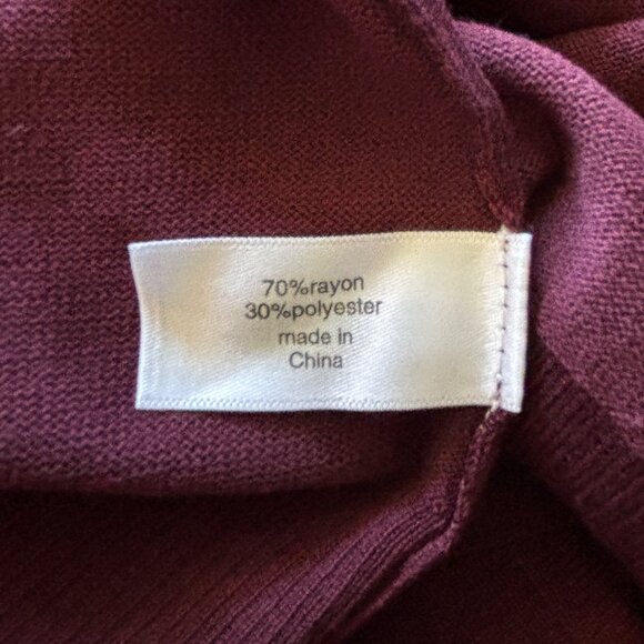 Lane Bryant Women's Size 22/24 Burgundy Red Open Front Cardigan NWT - Picture 6 of 7